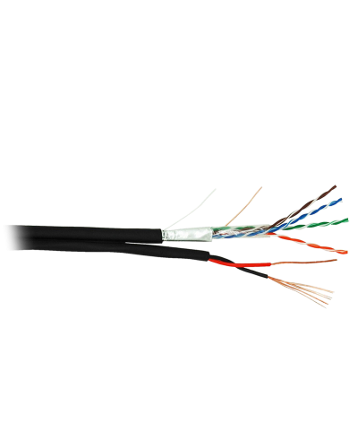 F/UTP 4pair, Cat5e, Out, PVC+PWR (EC-UF004-5E-PC075-PE-BK). Кабель «витая пара» (LAN) для структурированных систем связи. NETLAN в Томске