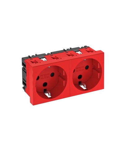 STD-D0 SRO2, (6120028). Розетка 0° двойная 2х2К+З, со шторками, 16А 250В красная. OBO Bettermann в Томске
