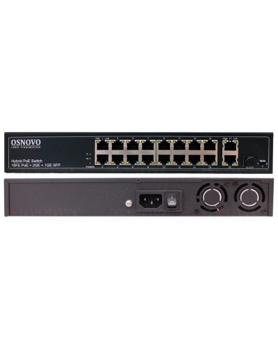 SW-61621(300W). Коммутатор 16-портовый Fast Ethernet с PoE. OSNOVO в Томске