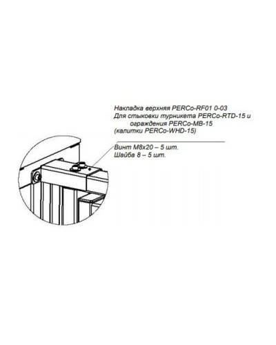 PERCo-RF01 0-03. Накладка верхняя. PERCo в Томске