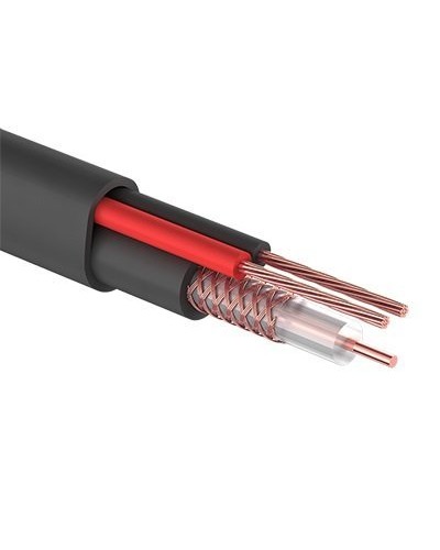 КВК-П-2 +2x0,50 мм² (Cu/Cu) черный PROconnect (01-4214). Кабель комбинированный для систем видеонаблюдения. PROCONNECT в Томске