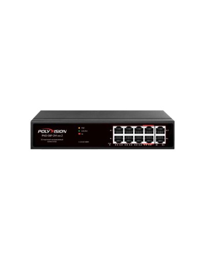 PND-08P-2M v.2. Коммутатор 10-портовый с функцией PoE. Polyvision в Томске