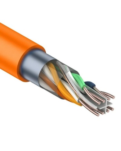 F/UTP, CAT 6, ZH нг(А)-HF, 4PR, 23AWG, INDOOR, SOLID, оранжевый, 305 м, REXANT (01-0151). Кабель «витая пара» (LAN) для структурированных систем связи. Rexant в Томске