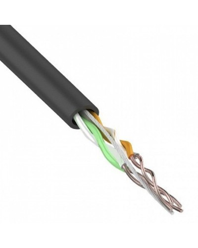 U/UTP, CAT 5e, PE, 2PR, 24AWG, OUTDOOR, SOLID, черный, 305м, REXANT (01-0025). Кабель «витая пара» (LAN) для структурированных систем связи. Rexant в Томске