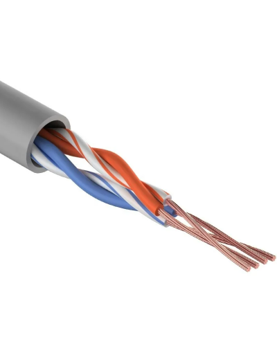 U/UTP, CAT 5e, PVC, 2PR, 24AWG, INDOOR, STRANDED, серый, 305м REXANT (01-0026). Кабель «витая пара» (LAN) для структурированных систем связи. Rexant в Томске