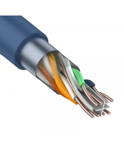 F/UTP, CAT 6, PVC, 4PR, 23AWG, INDOOR, SOLID, синий, 305 м, REXANT (01-0147). Кабель «витая пара» (LAN) для структурированных систем связи. Rexant в Томске