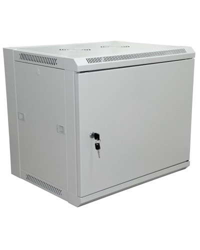 Шкаф телекоммуникационный 19 настенный 6U 600×450×370 мм (ШxГxВ) - передняя дверь металл, боковые стенки съемные (разобранный), RAL 7035 (04-2210). Шкаф телекоммуникационный 19 настенный 6U. Rexant в Томске