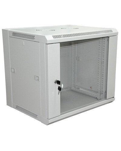 Шкаф телекоммуникационный 19 настенный 18U 600×600×964 мм (ШxГxВ) - передняя дверь стекло, боковые стенки съемные (разобранный) RAL 7035 (04-2224). Шкаф телекоммуникационный 19 настенный 18U. Rexant в Томске