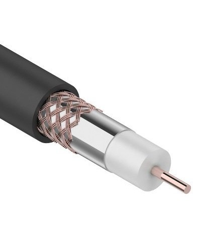RG-6U+Cu, 75 Ом, Cu/Al/Cu, 64%, 305 м OUTDOOR REXANT (01-2232). Кабель коаксиальный радиочастотный. Rexant в Томске
