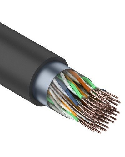 F/UTP, CAT 5, PE, 25PR, 24AWG, OUTDOOR, SOLID, черный, 305м, REXANT (01-1203). Кабель «витая пара» (LAN) для структурированных систем связи. Rexant в Томске