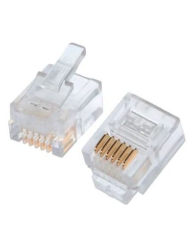 Коннекторы 6P6C (RJ-11) (100шт) (10-0228). Телефонный разъем 6P6C (RJ-11). SUPRLAN в Томске