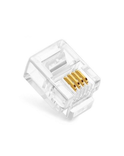 Коннекторы 6P4C (RJ-11) (100шт) (10-0227). Телефонный разъем 6P4C (RJ-11). SUPRLAN в Томске