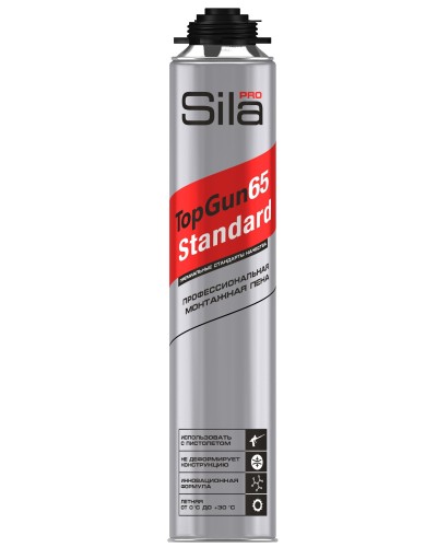 Пена монтажная Sila Pro TopGun 65 STANDARD, 850 мл. Пена монтажная профессиональная. Sila в Томске