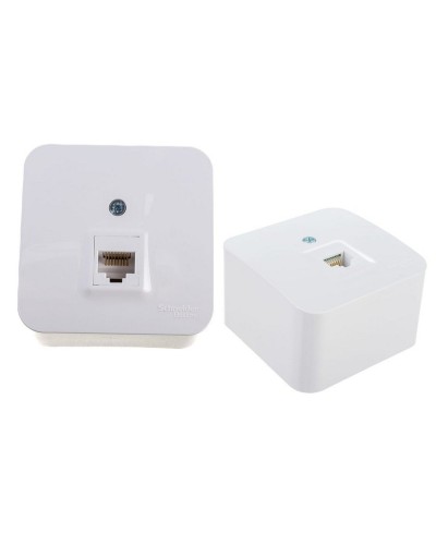 BLANCA розетка RJ45 1-местная, кат. 5Е, открытой установки, белый (BLNIA045001). Розетка компьютерная с изолированной пластиной. Systeme Electric в Томске