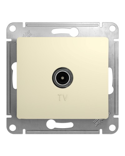 Glossa розетка TV антенна коннектор, 1-местная, скрытой установки, механизм, бежевый (GSL000293). Розетка TV антенна. Systeme Electric в Томске