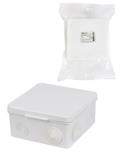 Коробка ОП 100х100х55мм, крышка, IP54, 8вх. (SQ1401-0513). Распаячная коробка. TDM ЕLECTRIC в Томске