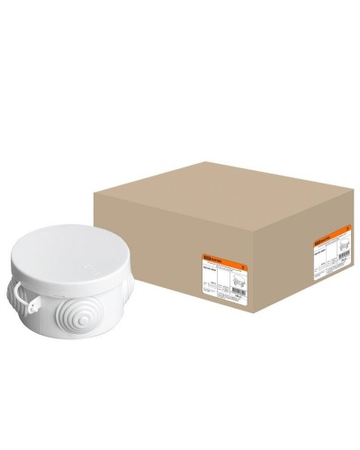 Коробка ОП D65х40мм, крышка, IP54, 4вх. (SQ1401-0501). Распаячная коробка. TDM ЕLECTRIC в Томске