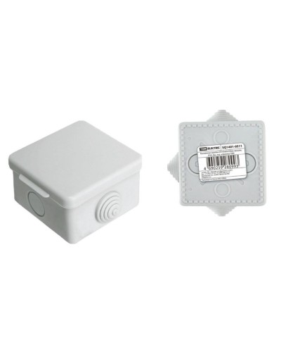 Коробка ОП 65х65х50мм, крышка, IP54, 4вх (SQ1401-0511). Распаячная коробка. TDM ЕLECTRIC в Томске