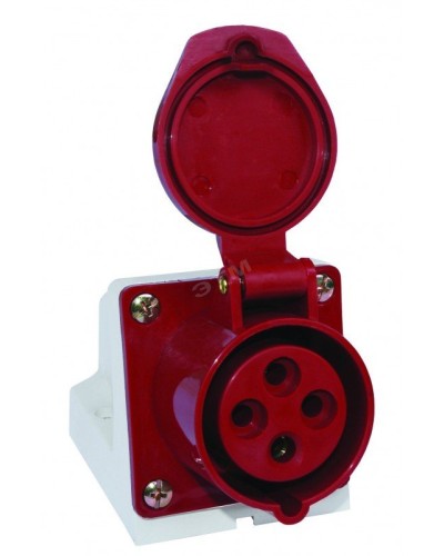 Розетка 124 стационарная 3Р+РЕ 32А 380В IP44 (SQ0602-0005). Розетка. TDM ЕLECTRIC в Томске