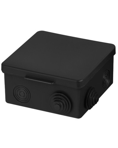 Распаячная коробка ОП 100х100х55мм, крышка, IP54, 8вх., черная TDM (SQ1401-0913). Распаячная коробка ОП. TDM ЕLECTRIC в Томске