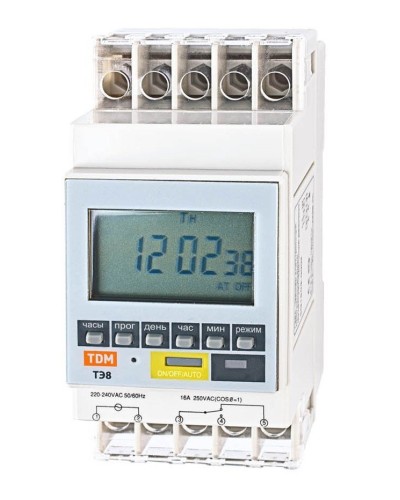 ТЭ8A-1мин/7дн-8on/off-16А-DIN TDM (SQ1503-0002). Таймер электронный. TDM ЕLECTRIC в Томске