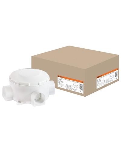 Распаячная коробка ОП D80х35мм, IP42, 3-х рожковая, белая TDM (SQ1401-4004). Распаячная коробка ОП. TDM ЕLECTRIC в Томске