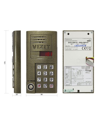БВД-SM101T. Вызывная панель аудиодомофона. VIZIT в Томске