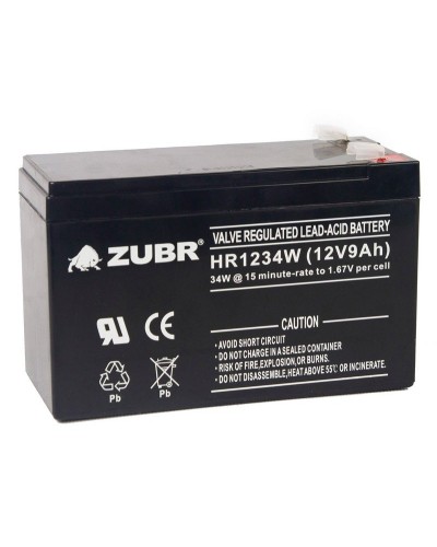 ZUBR HR 1234W (12V, 9Ah). Аккумулятор герметичный свинцово-кислотный. ZUBR в Томске