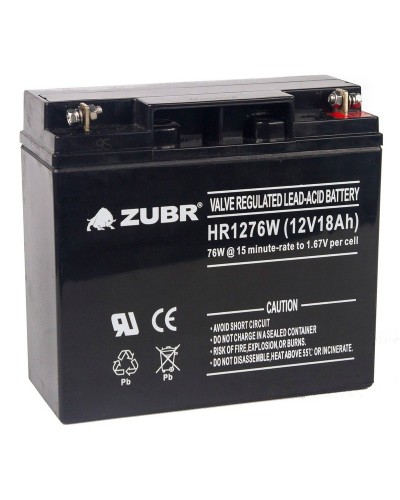 ZUBR HR 1276W (12V, 18Ah). Аккумулятор герметичный свинцово-кислотный. ZUBR в Томске