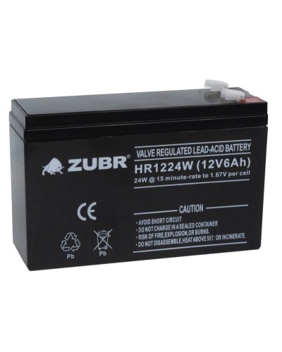 ZUBR HR 1224W (12V, 6Ah). Аккумулятор герметичный свинцово-кислотный. ZUBR в Томске