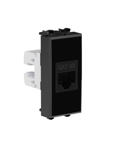 Розетка RJ-45, кат.5E, Avanti, 1 модуль, черный квадрат (4402661): Розетка компьютерная модульная в Томске