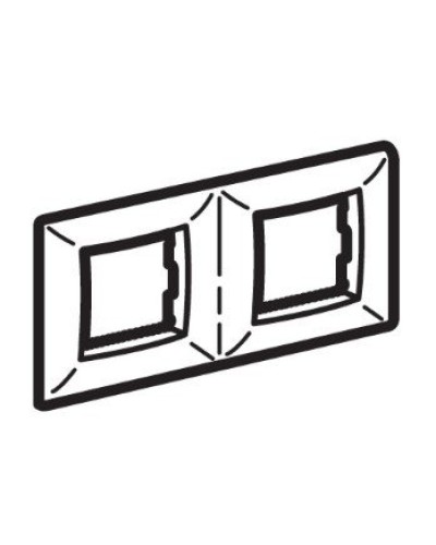 Рамка на 2+2 модуля (двухместная), слоновая кость (75012O): Рамка двухместная, Brava в Томске