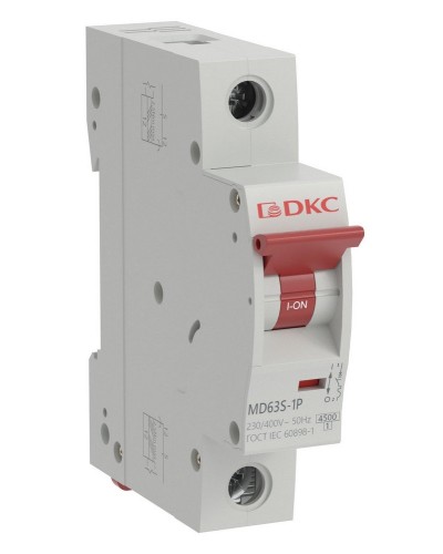 YON max MD63S 1P 63А 4,5кА C (MD63S-1PC63). Автоматический выключатель. ДКС в Томске