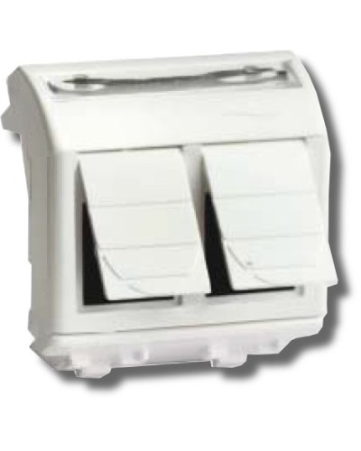 Розетка RJ-45 Brava 2 модуля белая (76656B): Розетка компьютерная с двумя разъёмами в Томске