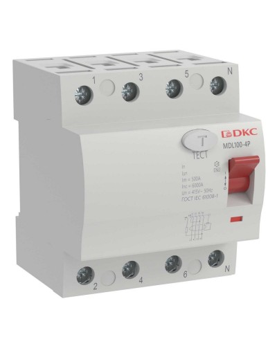 YON MAX MDL100 ВДТ, 4P, 30mA, 40A, АС (MDL100-4P2-40-AC). Автоматический выключатель дифференциальный (УЗО). ДКС в Томске