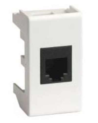 Розетка RJ-45 Viva 1 модуль белая (45048): Розетка компьютерная экранированная с одним разъёмом в Томске