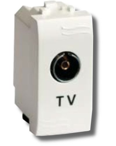 Розетка TV универсальная Brava 1 модуль белая (76721B): Розетка TV в Томске