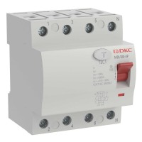 YON MAX MDL100 ВДТ, 4P, 30mA, 63A, АС (MDL100-4P2-63-AC). Автоматический выключатель дифференциальный (УЗО). ДКС