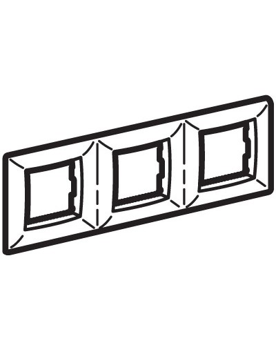Рамка на 2+2+2 модуля (трехместная), белая (75013W): Рамка трехместная, Brava в Томске