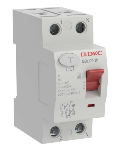 YON MAX MDL100 ВДТ, 2P, 30mA, 63A, АС (MDL100-2P2-63-AC). Автоматический выключатель дифференциальный (УЗО). ДКС в Томске