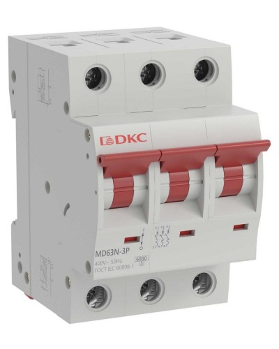 YON max MD63N 3P 50А 6кА C (MD63N-3PC50). Автоматический выключатель. ДКС в Томске