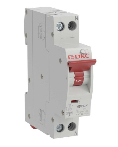 YON max MDR, 1P+N, 10mA, 16A, 6kA, А (MDR32N-1N1C16-A). Компактный автоматический выключатель дифференциального тока. ДКС в Томске