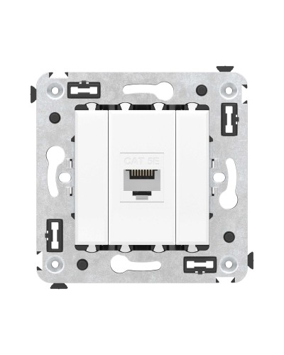 Розетка RJ-45 в стену, кат.5E, Avanti, одинарная, белое облако (4400663). Розетка компьютерная. ДКС в Томске