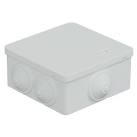Коробка JBS101 100х100х55, 6 вых., IP55, белая (44037W-1). Коробка монтажная. Экопласт