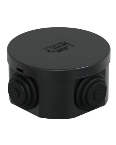 Коробка JBR065 D=65х35, 4 вых., IP44, черная (44004BL-1). Коробка монтажная. Экопласт в Томске