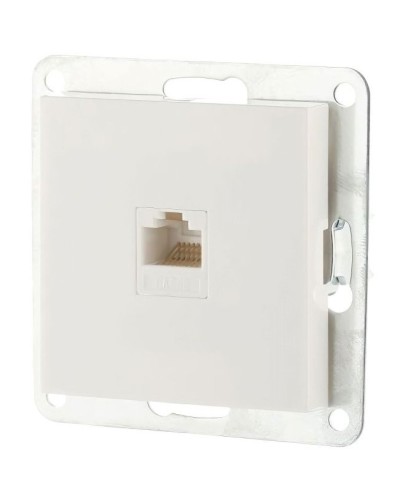 Розетка RJ-45 кат.5е с накладкой, белый LK80 (846104-1). Розетка компьютерная. Экопласт в Томске