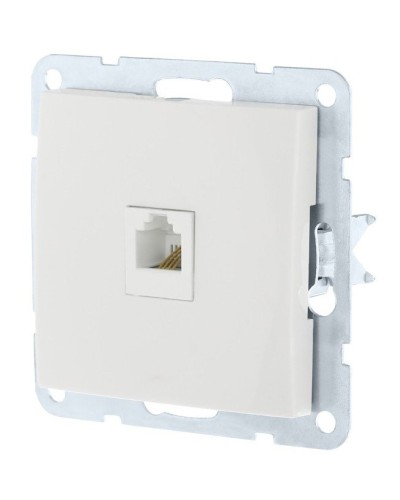 Розетка RJ-45 кат. 5е с накладкой, белый LK60 (866104-1). Розетка компьютерная. Экопласт в Томске