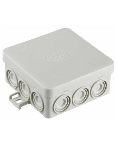 Коробка JBL085 85х85х38, 12 вых., 2P (0,15...4мм²) серая (43455HF-GR). Коробка монтажная, огнестойкая, без галогена. Экопласт в Томске