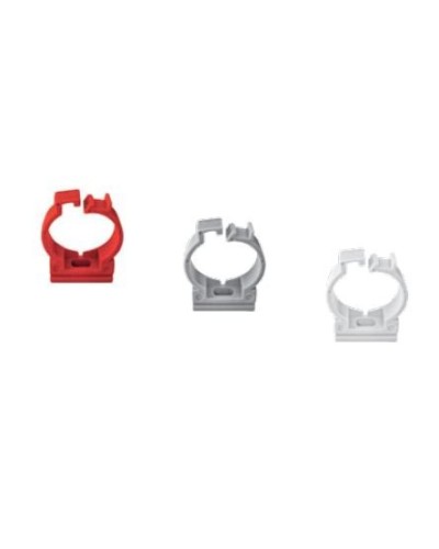 Ecoplast держатель с защелкой для труб D25, АБС, красный (50 шт) (49625-50). Держатель с защелкой для аспирационной системы. Экопласт в Томске
