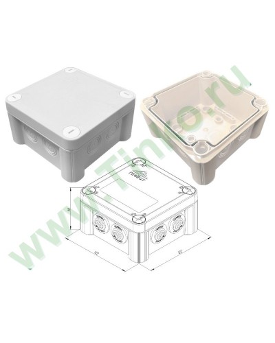 КМ-1212(П)-IP66(БВ). Коробка монтажная. Гефест в Томске